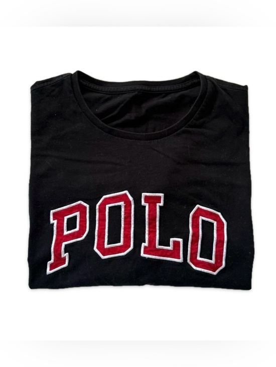 Polo Ralph Lauren Other - Polo Ralph Lauren Black Spellout Logo T-Shirt USA Flag Sleeve